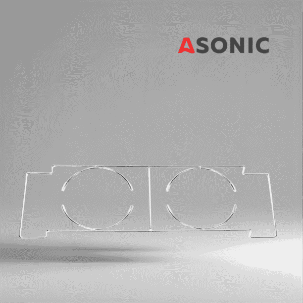 ASONIC laboratorijas mēģenes turētājs 6L, profesionāls piederums, kas paredzēts ultraskaņas tīrīšanas tvertnēm laboratorijās un darbnīcās.