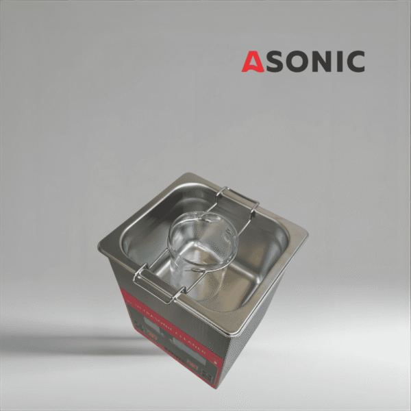 ASONIC BEAKER-PRO ultraskaņas tīrīšanas trauks ar izturīgu stikla dizainu