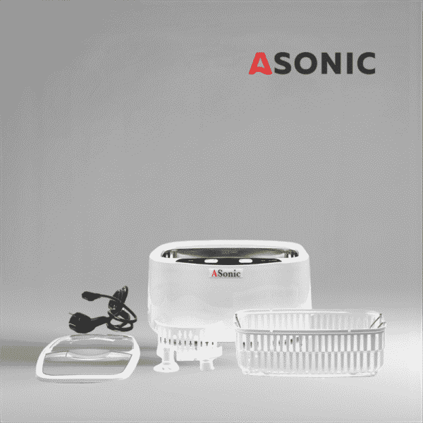 ASONIC HOME-2500 ultraskaņas tīrīšanas iekārta, universāla iekārta brilles, rotaslietas un sadzīves priekšmetiem.