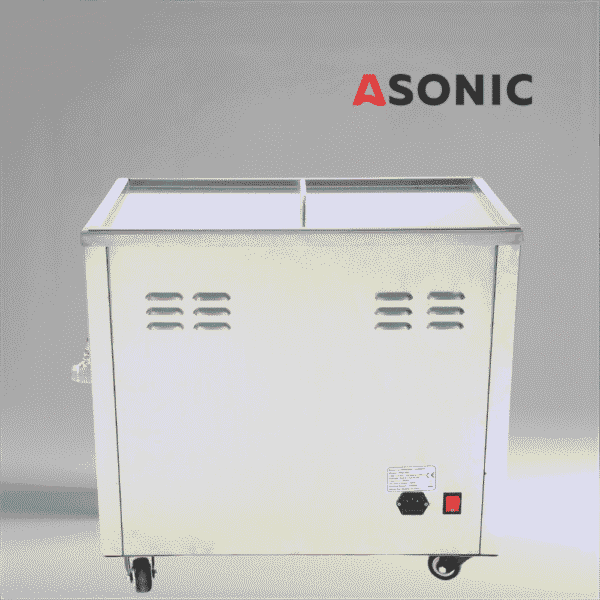 ASONIC IND-400 ultraskaņas tīrīšanas iekārta, ideāli piemērota profesionālai lietošanai rūpnīcās un laboratorijās.