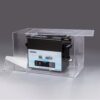 ASONIC-MED-50-40khz-silentbox-scaled Open silent box displaying a 5L ASONIC ultrasonic cleaner designed for quieter professional cleaning.