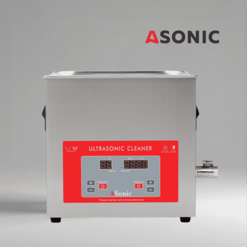 ASONIC PRO 10L nerūsējošais ultraskaņas tīrītājs ar slēgtu vāku pusprofesionālai tīrīšanai.