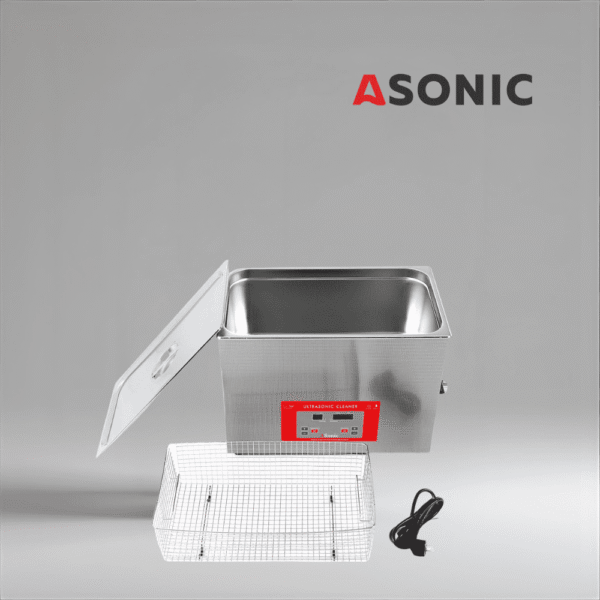 ASONIC PRO-300 nerūsējošā tērauda ultraskaņas tīrīšanas iekārta ar ciparu vadības elementiem