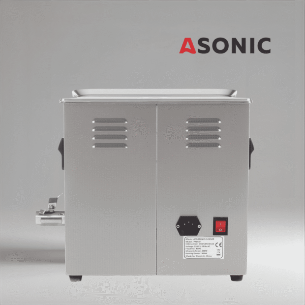 ASONIC PRO-70 ultraskaņas vannīte, nerūsējošā tērauda dizains mājsaimniecības rīku, rotaslietu un brilles tīrīšanai.
