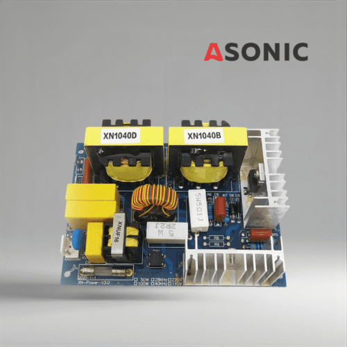 ASONIC PROmodel PCB 120W 28kHz, rūpnieciskā jaudas shēmas plate ultraskaņas tīrītājiem, kas nodrošina stabilu frekvenci un veiktspēju.