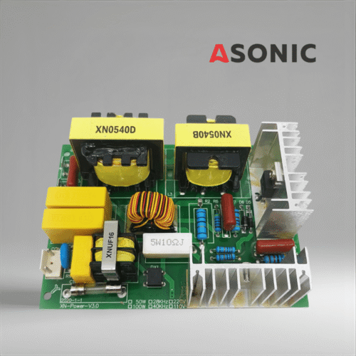 ASONIC PROmodel PCB 60W 40kHz, uzticama rezerves barošanas platiņa ultraskaņas tīrīšanas sistēmām ar stabilu jaudu.