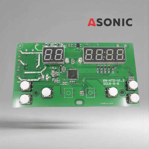 ASONIC-PRO modelis-displejs PCB ASONIC PROmodel displeja PCB, ultraskaņas tīrītāju rezerves vadības plate, kas nodrošina precīzu darbību un skaidru interfeisu.