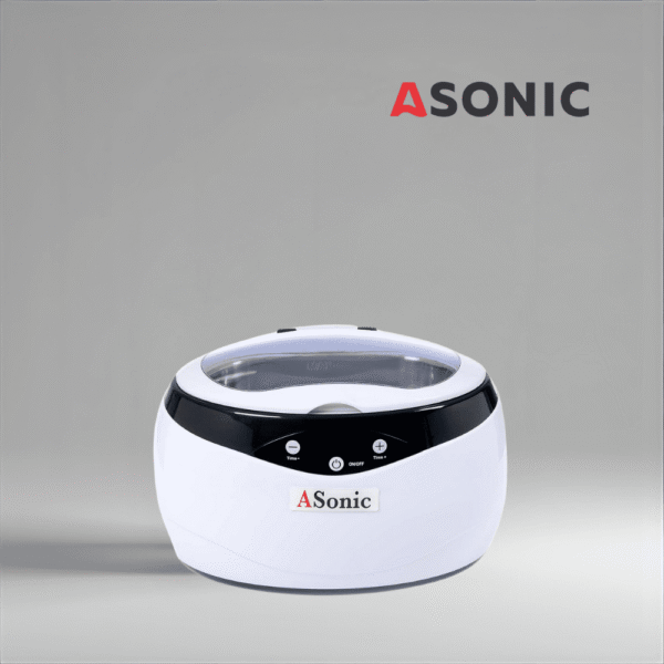 ASONIC HOME-650 ultraskaņas tīrītājs, pārnēsājama sistēma mājsaimniecībām, kurām nepieciešama uzticama aksesuāru tīrīšana.