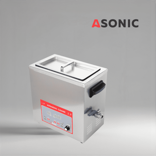 ASONIC IND-80 ultraskaņas tvertne, ideāli piemērota delikātu instrumentu, rīku un optisko ierīču tīrīšanai.