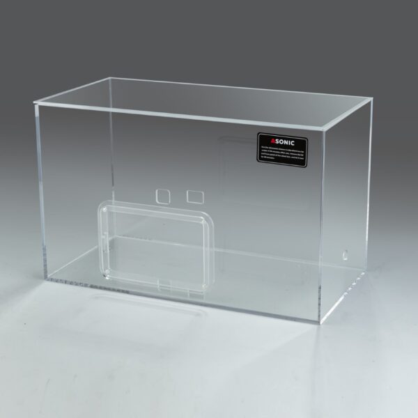 ASONIC klusā kaste 3 litru ultraskaņas tīrītājiem, ko pārdod atsevišķi vai kopā ar tīrīšanas iekārtu.