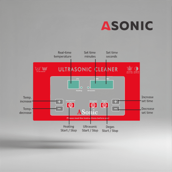 ASONIC PRO-150s ultraskaņas tīrītājs rūpnieciskai un laboratorijas lietošanai